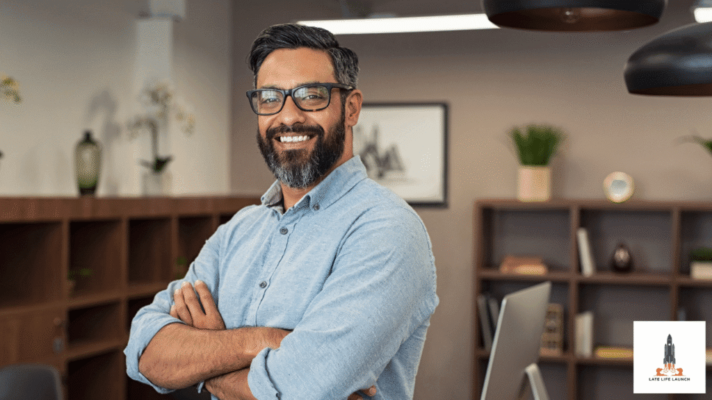 Mature Professional Pose Beard Glasses